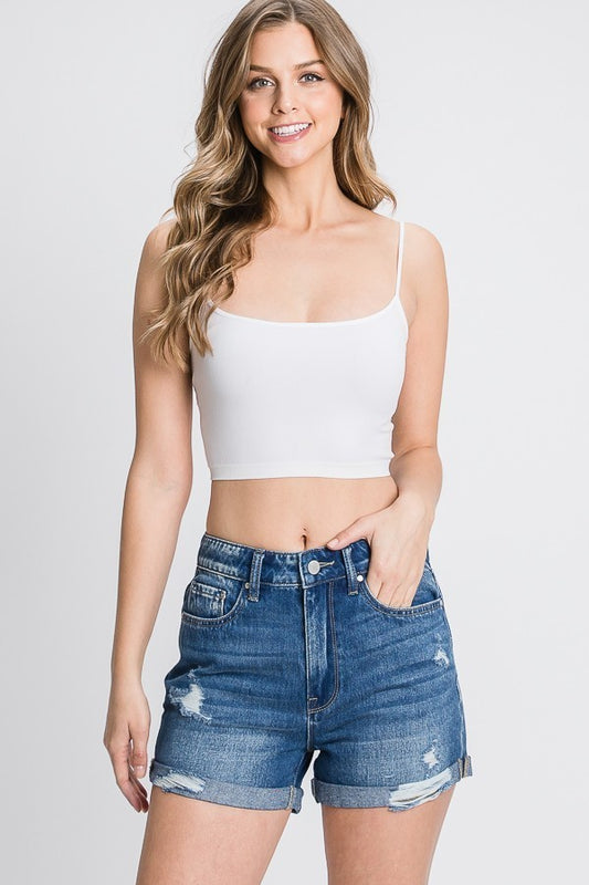 Arizona HR Rigid Cuffed Hem Denim Short