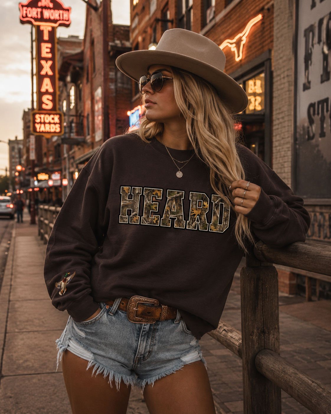 HEARD Beyond Words Dark Camo Graphic Crewneck - PRE ORDER ITEM