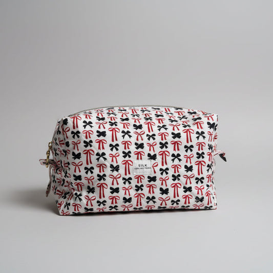 Bow Babe Quilted Cosmetic Bag