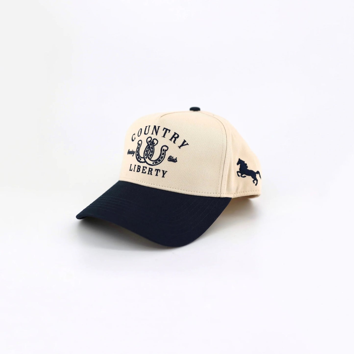 Country Liberty "Lucky You" Natural Navy Two-Tone Hat