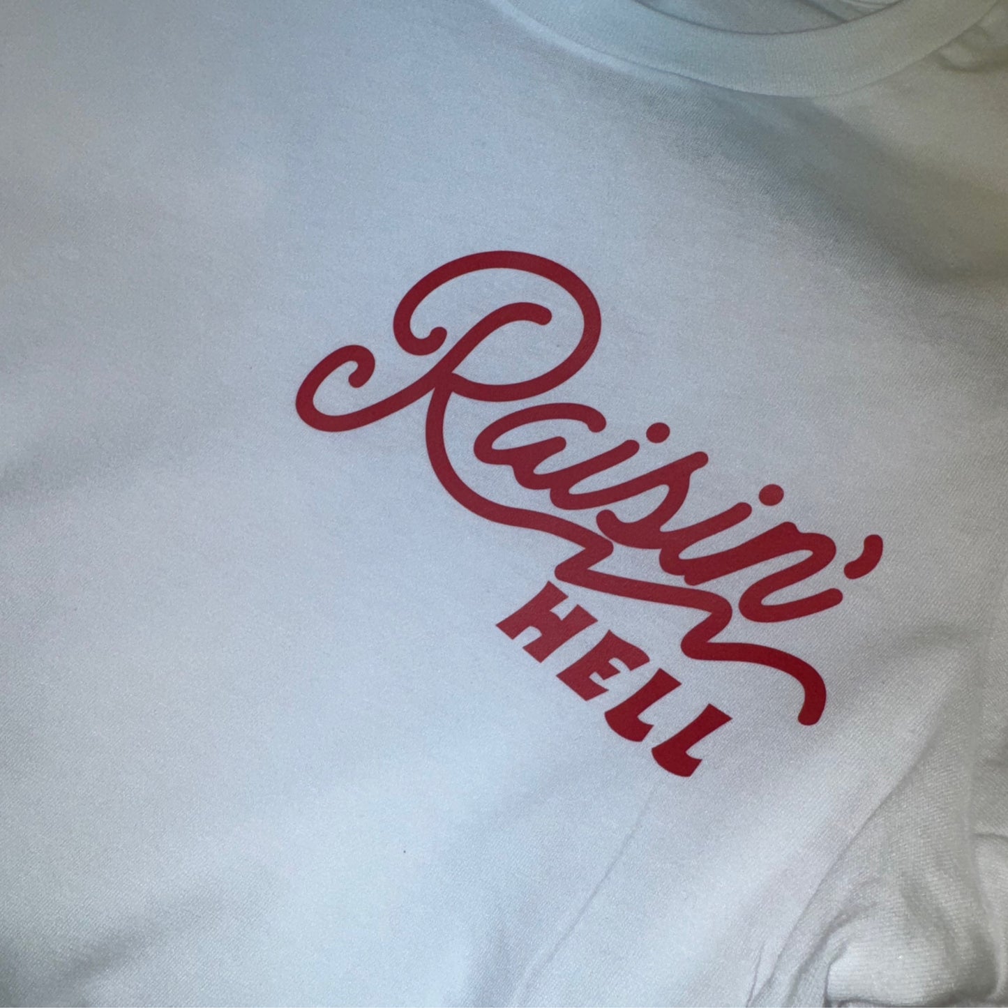 Raisin Hell T-Shirt - White Small Logo