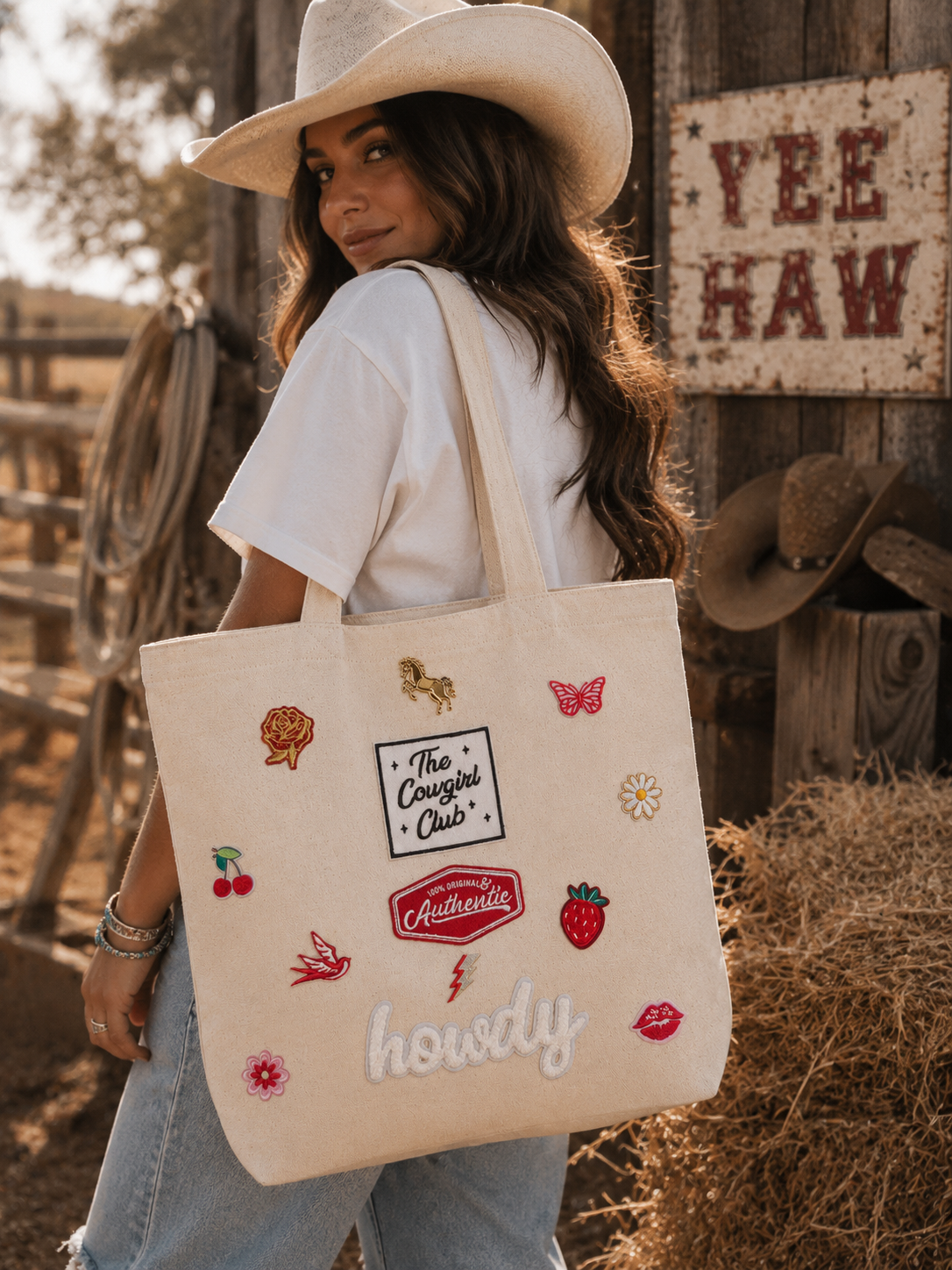 The Cowgirl Club Patchwork Tote