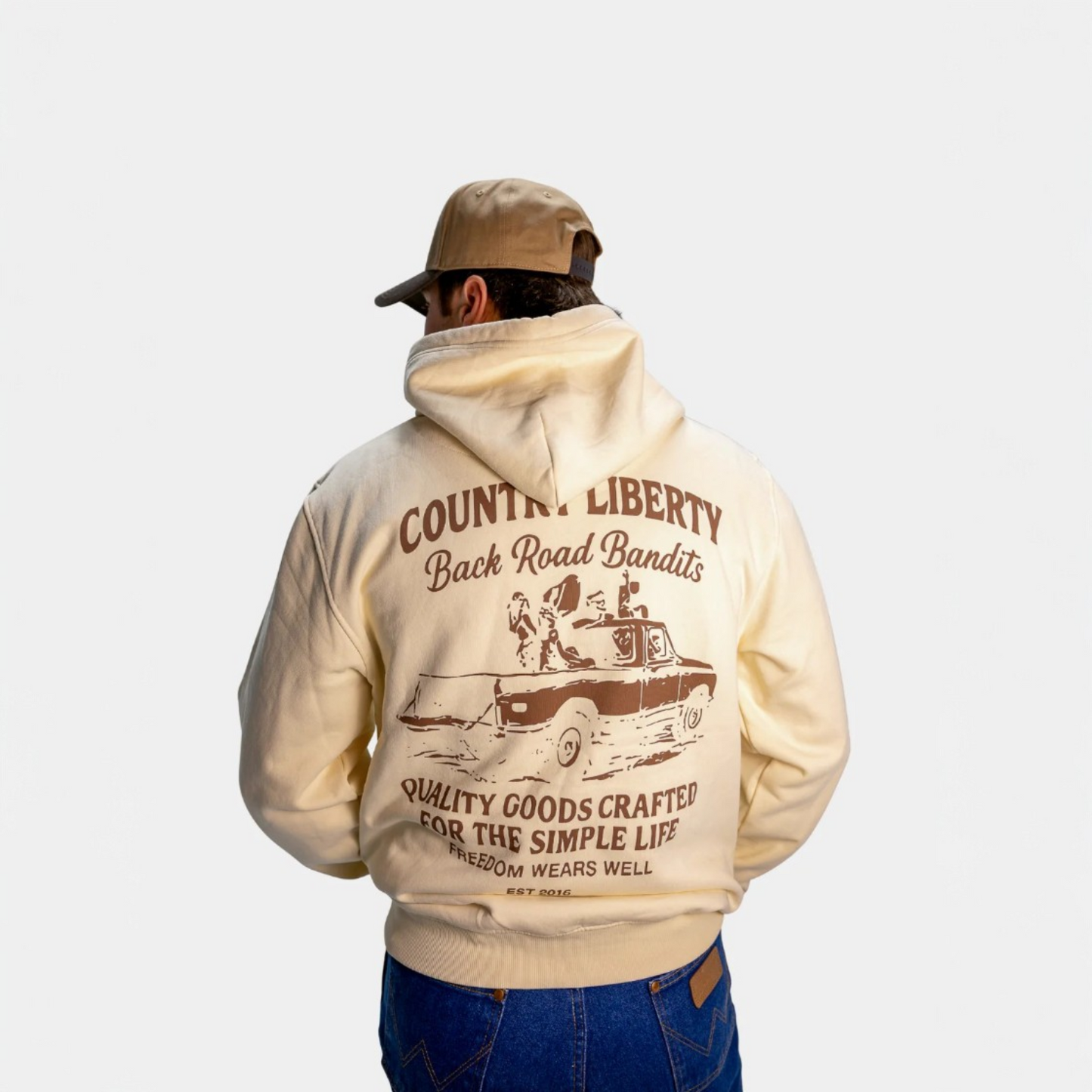 Country Liberty Natural Backroad Bandits Hoodie
