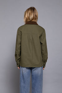 Work Line Corduroy Collar Twill Jacket