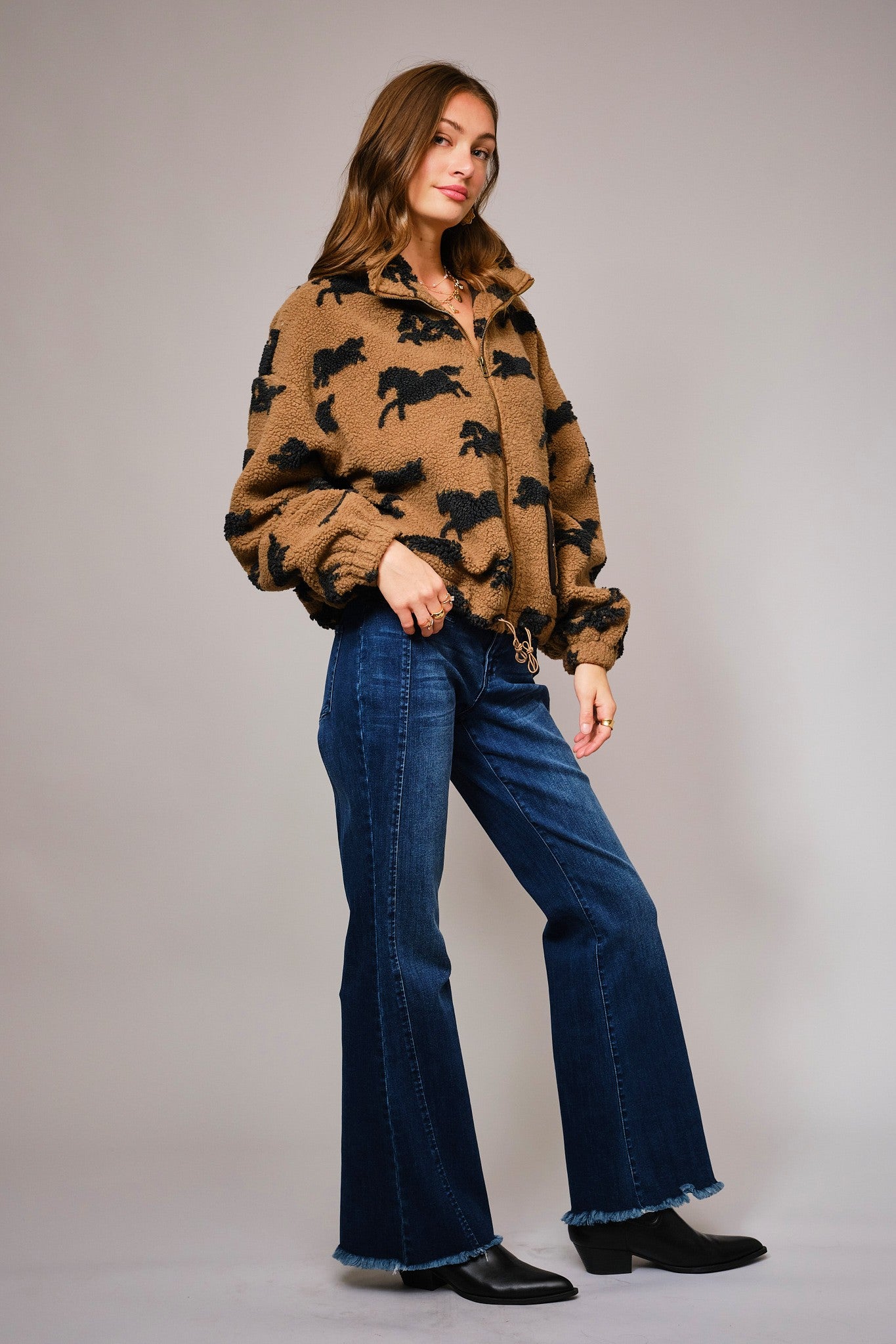 Crazy Horse Sherpa Zip up Jacket