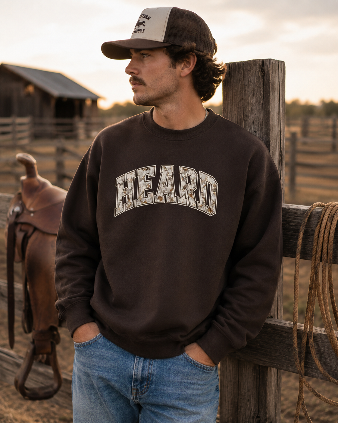 HEARD Beyond Words Light Camo Graphic Crewneck - PRE ORDER ITEM