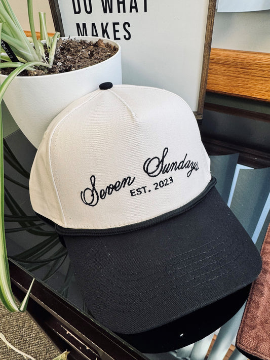 Seven Sundays Trucker Hat - Black/White