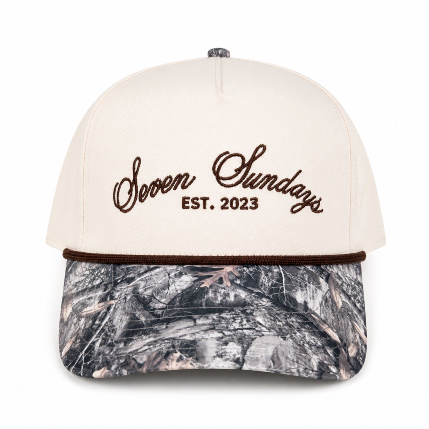 Seven Sundays Trucker Hat - White & Light Camo