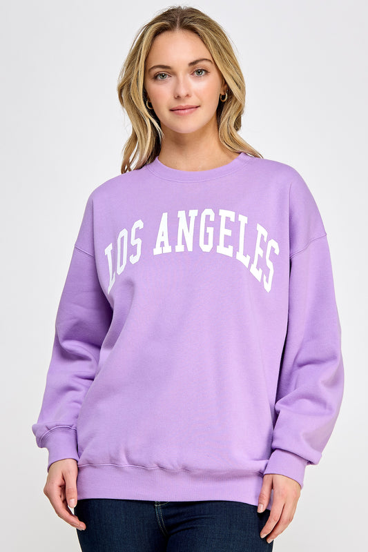 Los Angeles Relaxed Fleece Oversized Sweatshirt