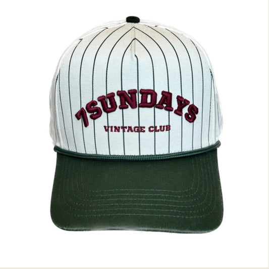 Seven Sundays Green Pinstripe Trucker Hat