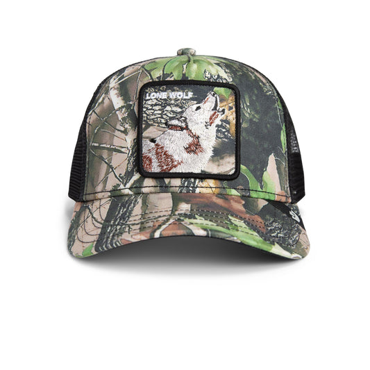 Camouflage Lone Wolf Trucker Hat