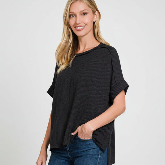 Framework Essential Ribbed Cuff Sleeve Top
