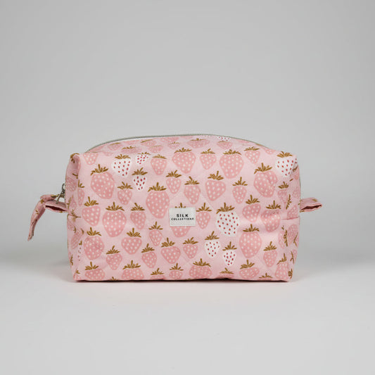 Strawberry Fields Quilted Cosmetic Bag