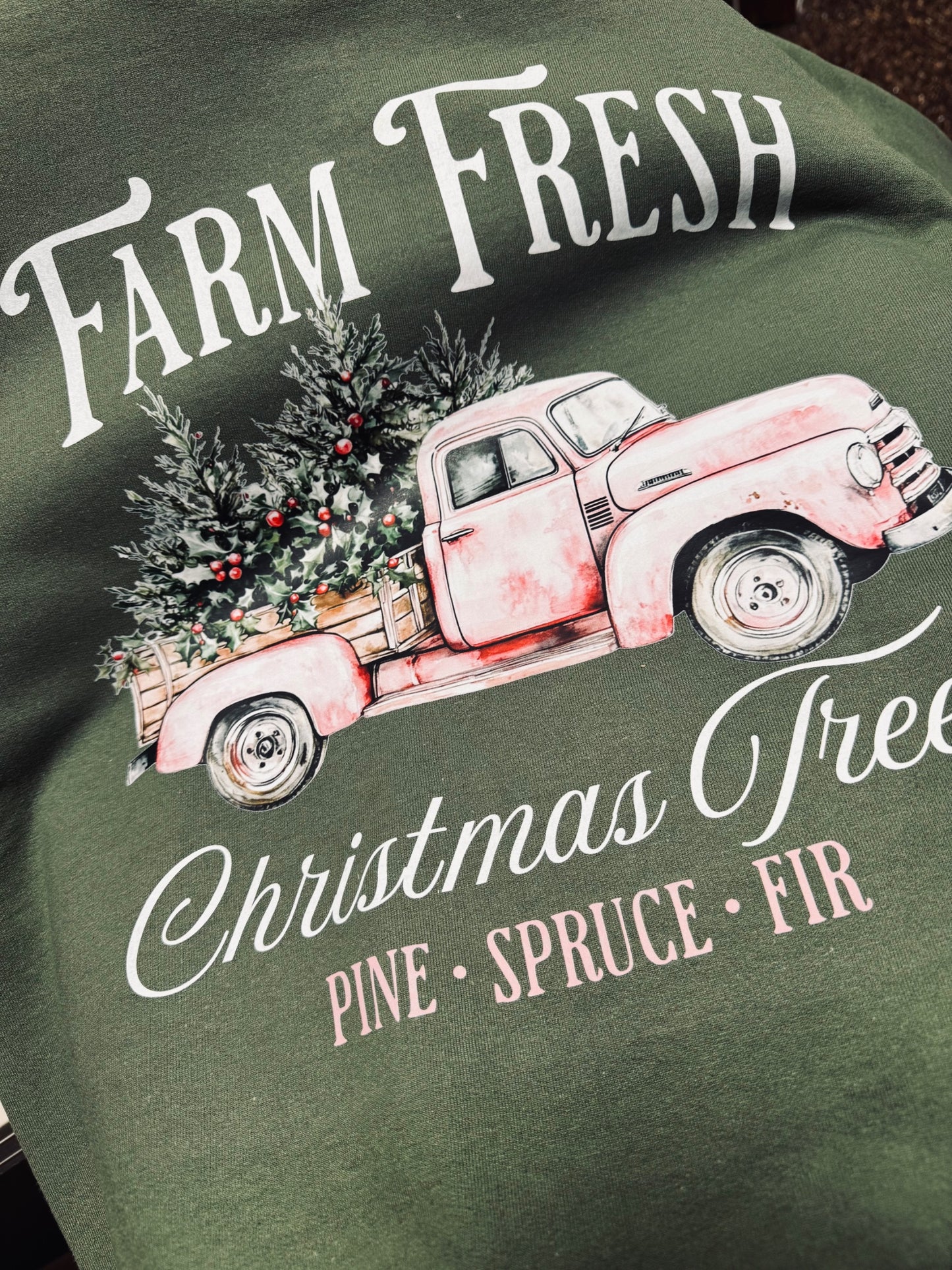 Farm Fresh Christmas Trees Graphic Crewneck